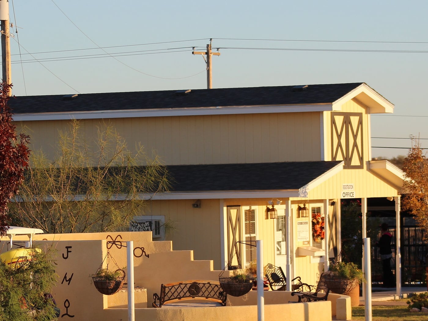 Gravel pad and hookup post by Horseshoe RV Park, Ranger — representative imagery, not a specific Horseshoe RV Park photo