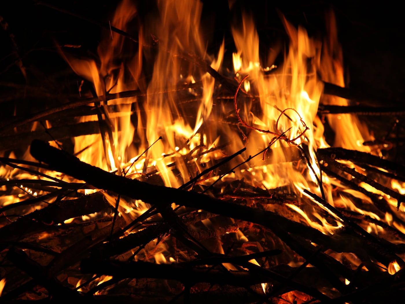 Fire burning down by Horseshoe RV Park, Ranger — representative imagery, not a specific Horseshoe RV Park photo